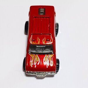 Vintage 1977 Baja Breaker Die Cast Van Red with Flames Hot Wheels Toy